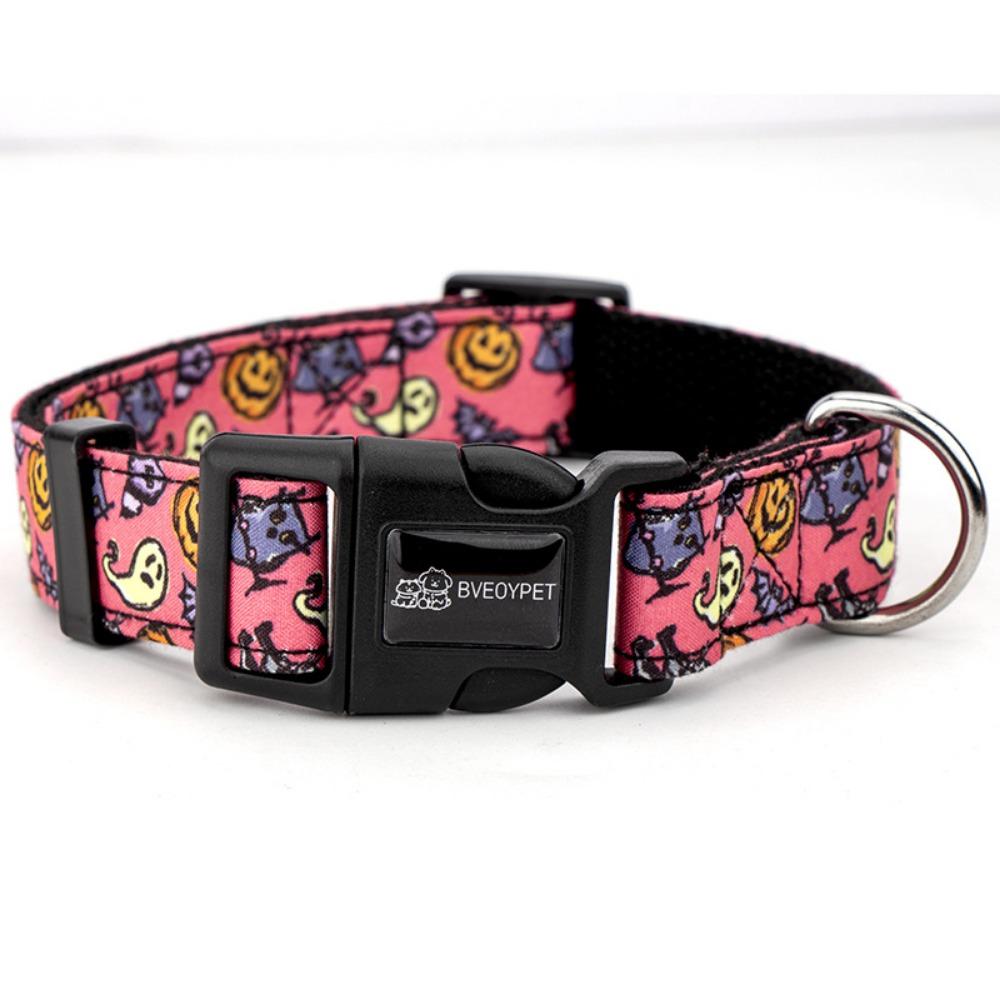 Haustier Katze und Hund Zubehör Halloween Serie Halsband, Kürbismuster Halsband