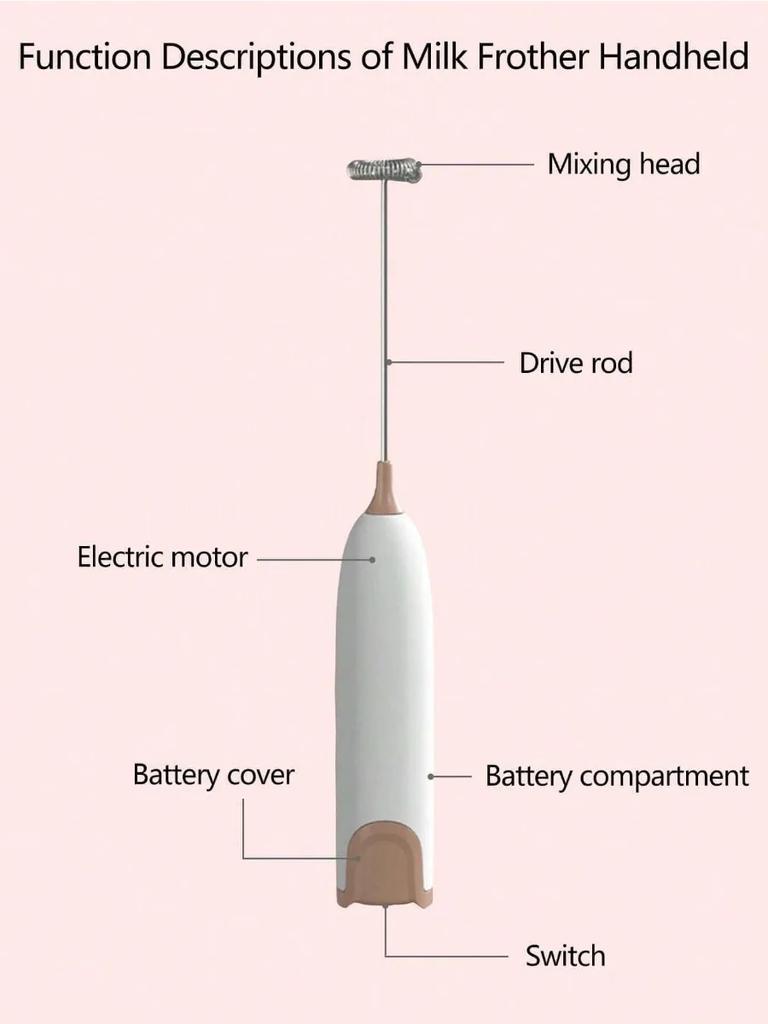 Electric Milk Frother Kitchen Drink Foamer Whisk Mixer Stirrer Coffee Cappuccino Creamer Whisk Frothy Blend Whisker Egg Beater