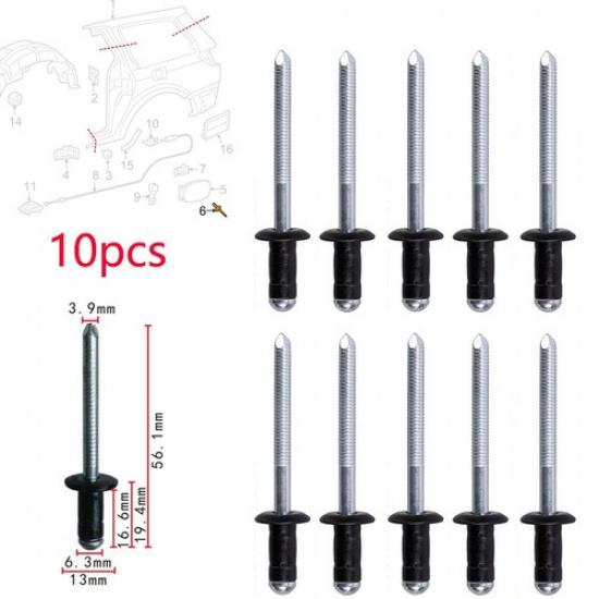 Крышка топливного бака Вытяжная заклепка 90269A0005 Вытяжная заклепка Металл.Алюминиевая заклепка Черный