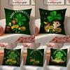 Classic Saint Patrick Day Cushion Cover Soft Plush Pillow Cover DoubleSided Printed Sofa Cushion Summer Home Decor Gift