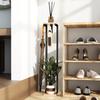 Druvia Toilet Paper Holder, Stand Type, with Spare Paper Storage, Toilet Storage Rack, Waterproof Wooden Top, Metal Frame, Slim Design, 15cm Width x 8