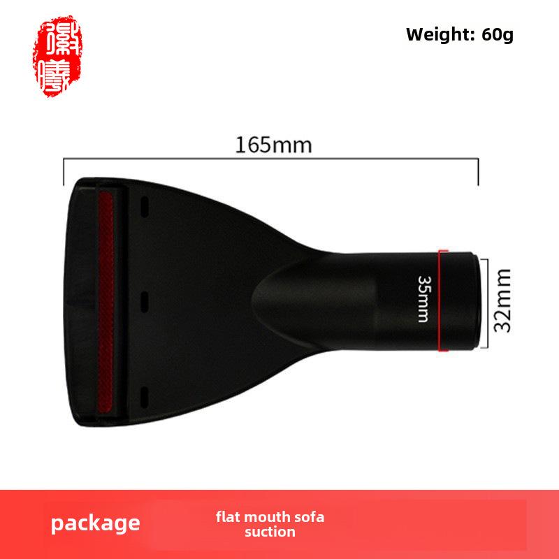 Hui Xi Home Vacuum Cleaner 2-in-1 Suction Head Set: Flat, Round Brush & T-Shaped Sofa Nozzle, 35mm Diameter