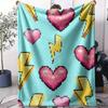Pixel Art Throw Soft Flannel AC Blanket Lightweight Summer Nap Throw Cozy  Blanket for Sofa Bed Travel Home