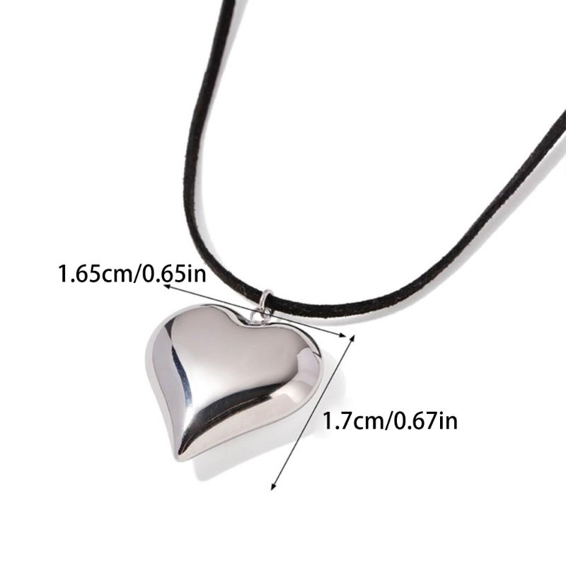 Fashion Neck Jewelry Heart Shape Pendant Necklace Chain Necklaces Rope Necklaces Alloy Material for Party Daily Wear