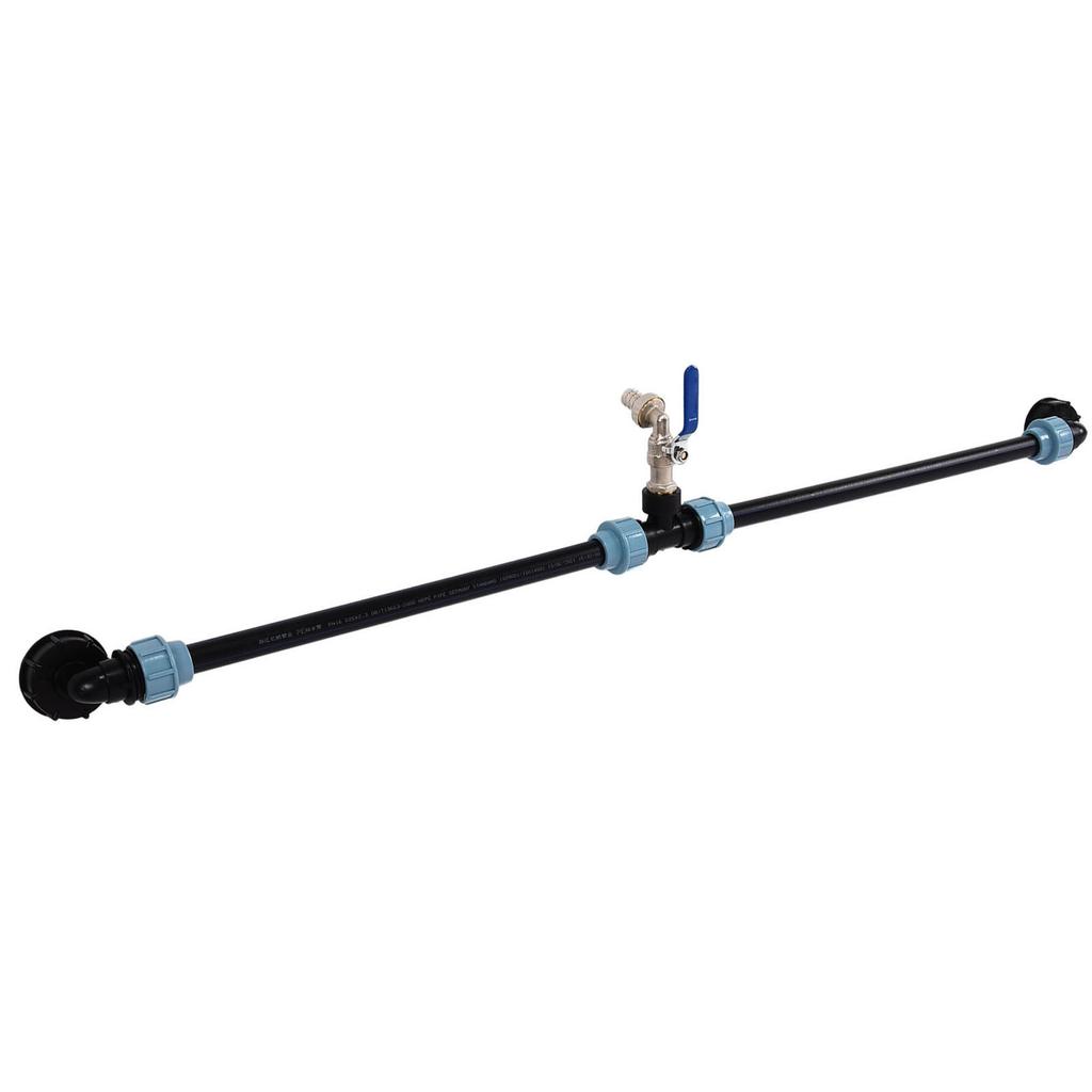 Elbow IBC Adapter Container Tank Gooseneck Outlet Tap Connector for Filling Watering Can2 Barrels In Series