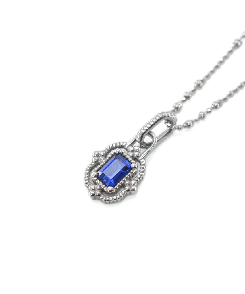 Vivus Rapillus Royal Blue White Gold Silver Necklace