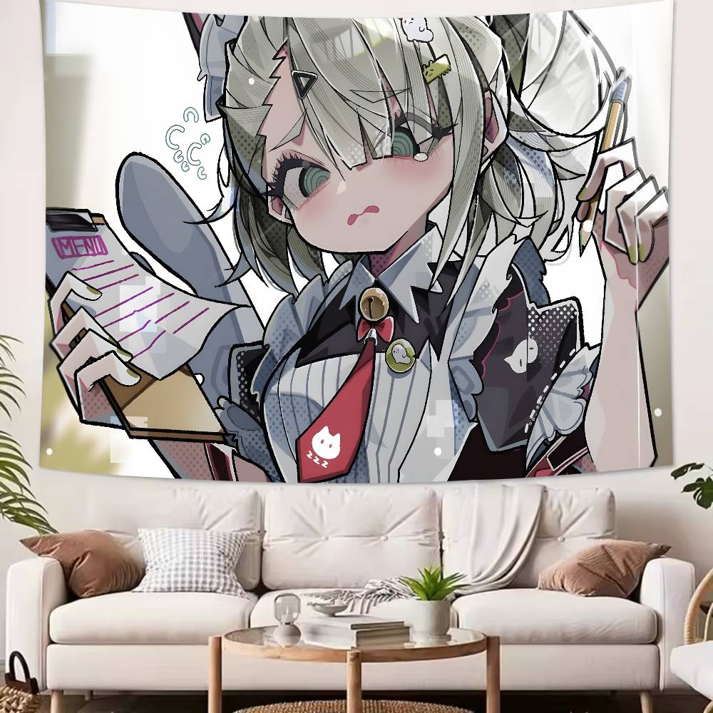 Kawaii Hot Girl Aria Sunna Tapestry Decoration Bedroom Dormitory Background Cloth Holiday Home Party Living Room Club Tapestry