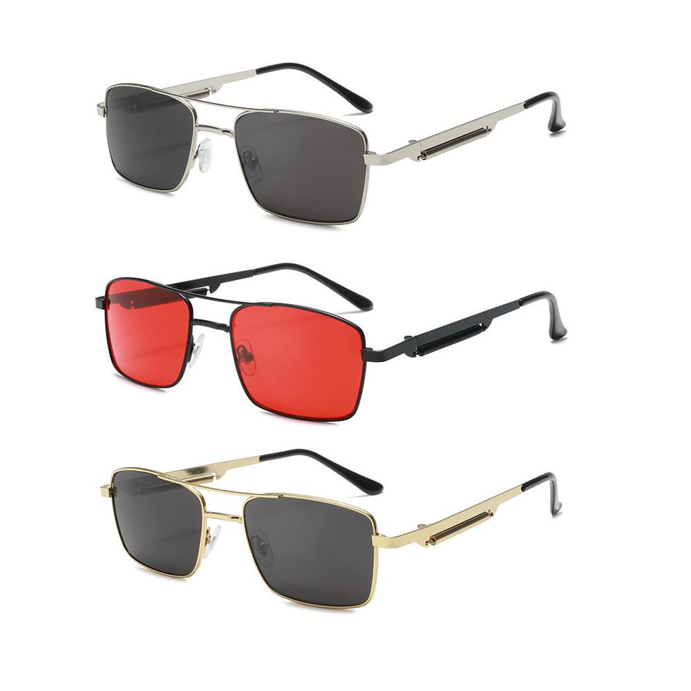 Spring Style 3Pcs/set Rectangle Sunglasses Fashion Metal Frame Women Men Ellipse Sun Glasses for Female Male Square Sunglasses