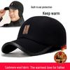 Winter Cashmere Wool Baseball Cap with Ear Protection for Warmth and Comfort