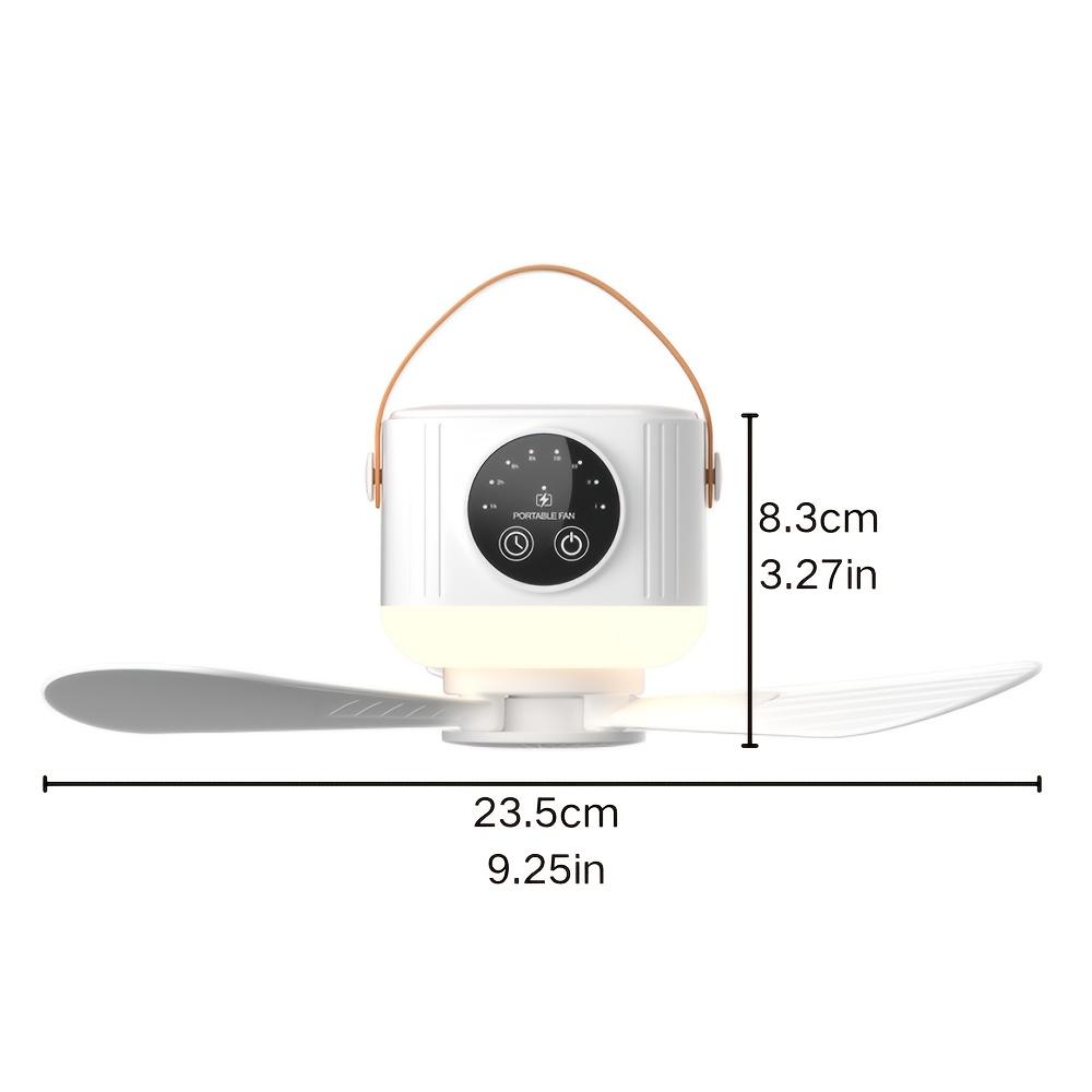 Portable Ceiling Fan Mini USB Camping Tent Fans Light with Remote Smart Timingr 4 Adjustable Wind Speeds for Outdoor Dorm, Tent Fan, Outdoor Cooling