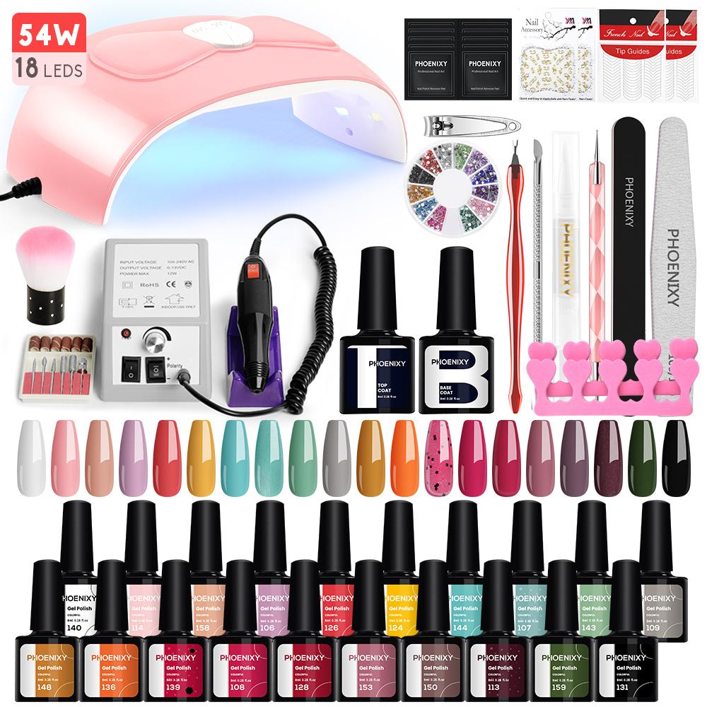 PHOENIXY 20 Colors 8ml Colorful Summer Autumn Colors Vernis Gel Nail Polish UV Nails Gel LED Nail Art Gel Lak Series Manicure Design Set