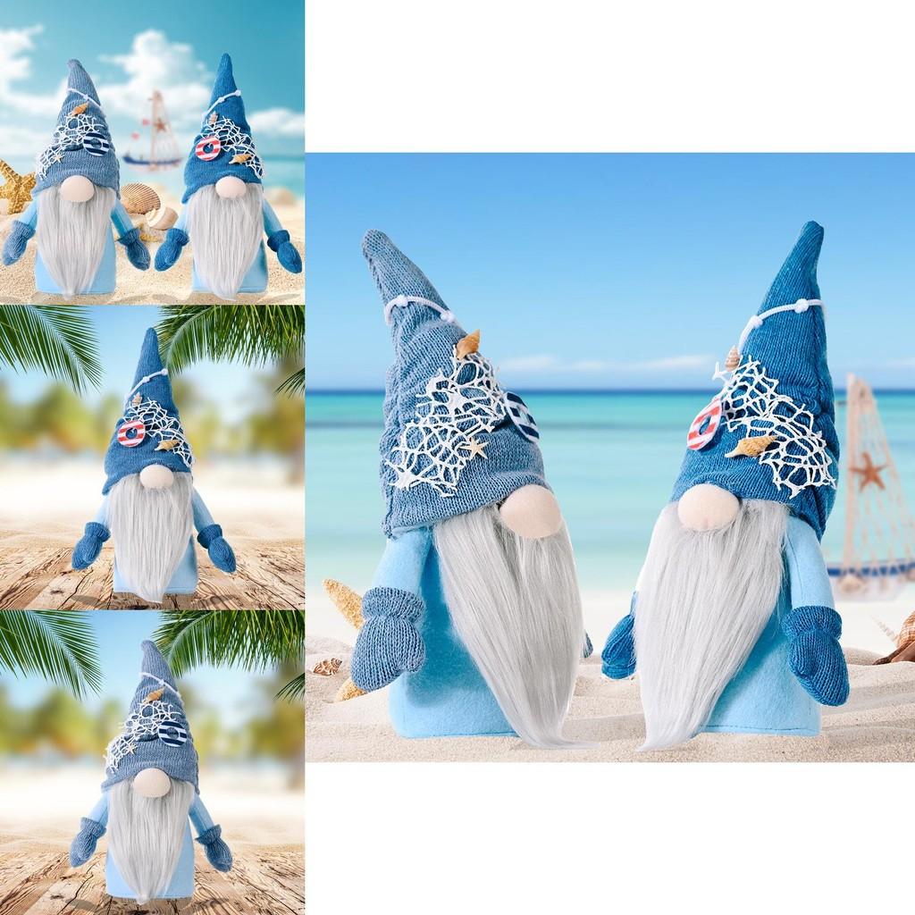 Ocean Adorable Inspired Rudolf Figurine With Knitted Hat For Festive Decorations Home