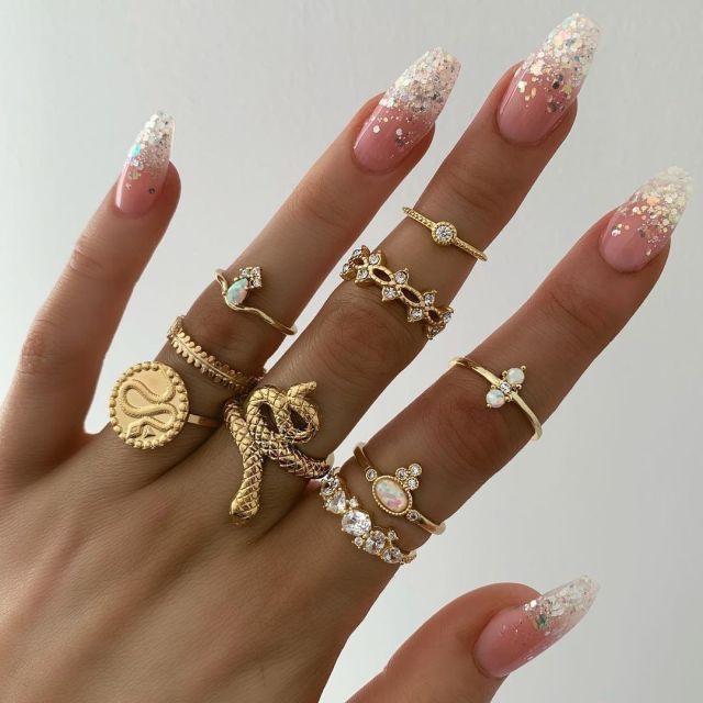 Snake Rings for Women Fashion Jewelry Ring Sets Vintage Bague Femme Rings for Girls Adjustable Finger Ring Anillo