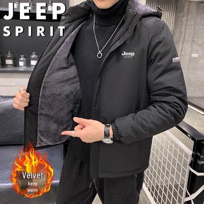 JEEP SPIRIT Men's Casual Fleece-Lined Warm Winter Jacket