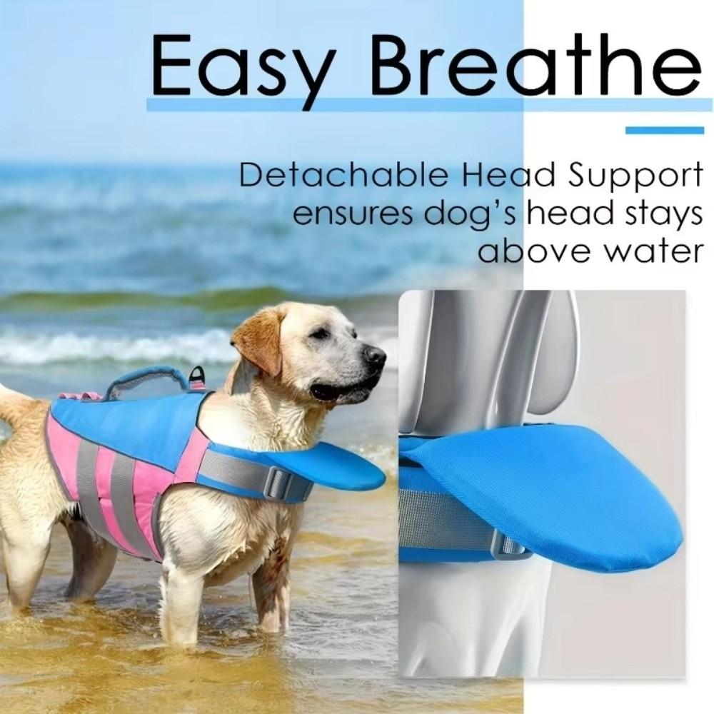 Adjustable Dog Life Jacket Reflective Stripes Safety Vest Pet Buoyancy Suit Pool Use