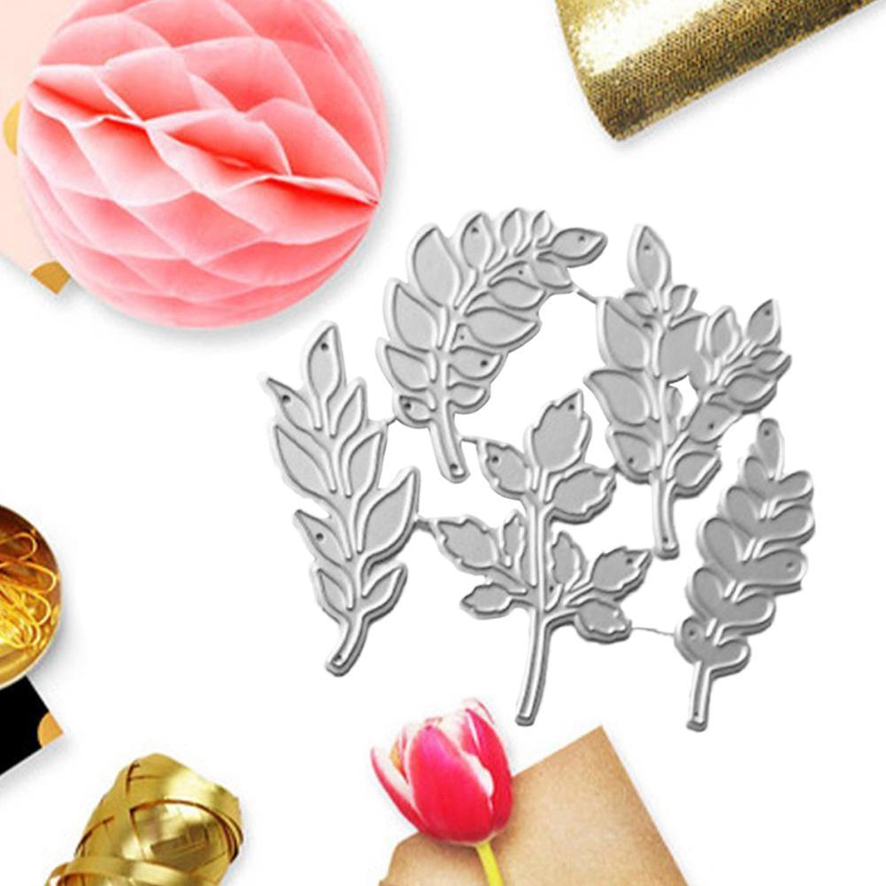 Leaves Branch Metal Cutting Dies Scrapbooking Die DIY Photo Album Stencils Metal Cards Stamps Cutting Embossing Metal Makin B5J4