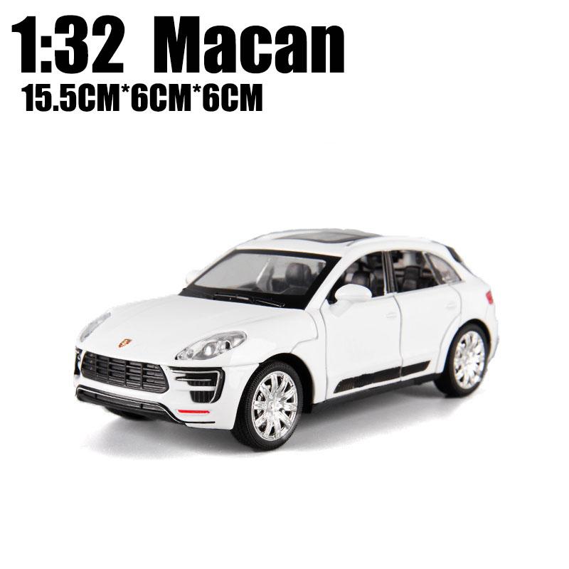 1/32 Scale Cayenne Turbo Macan SUV Metal Diecast Car,Alloy Toys Cars Models Trucks with Light and Sound for Boys Children Kids Off-road Vehicles Hobby