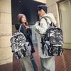 Schoolbag Street Trend Backpack Graffiti Printing Student School Bag Large Capacity Bag Travel Leisure Burden Reduction Ridge Protection
