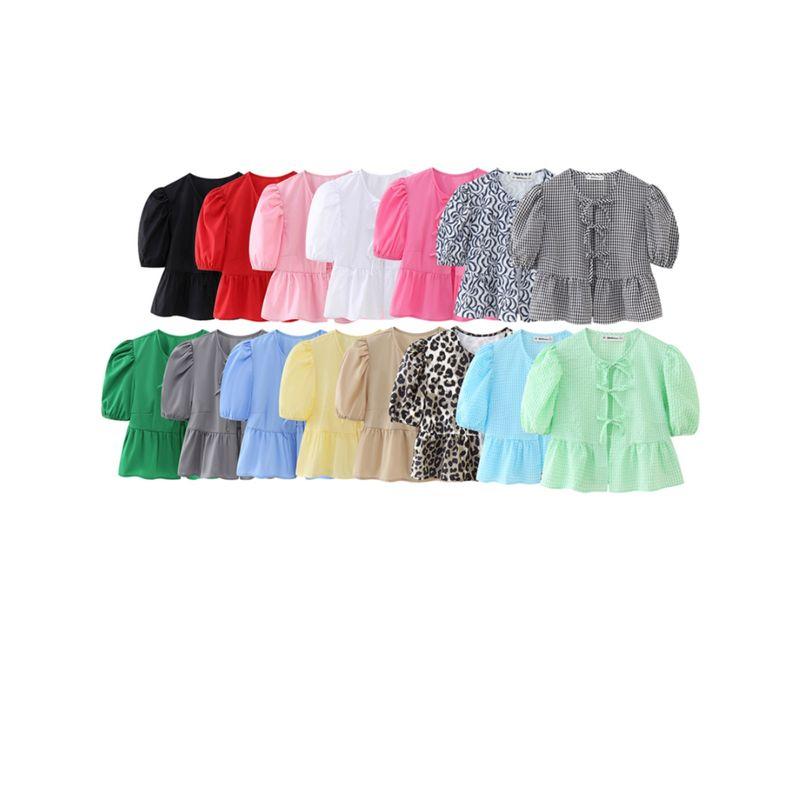 Kaslead Women's Fashion All-Match Puff Sleeve Top
