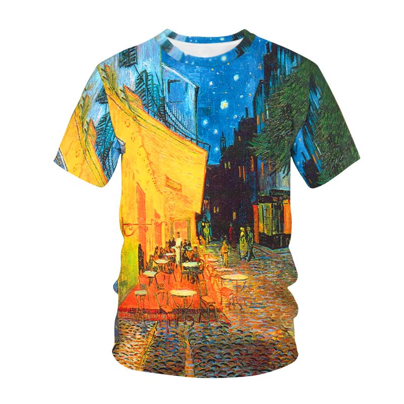 Summer Casual Men's 3D Printed T-shirt Short Sleeve Round Neck Fashion Natural T-shirt Men's T-shirts Tops