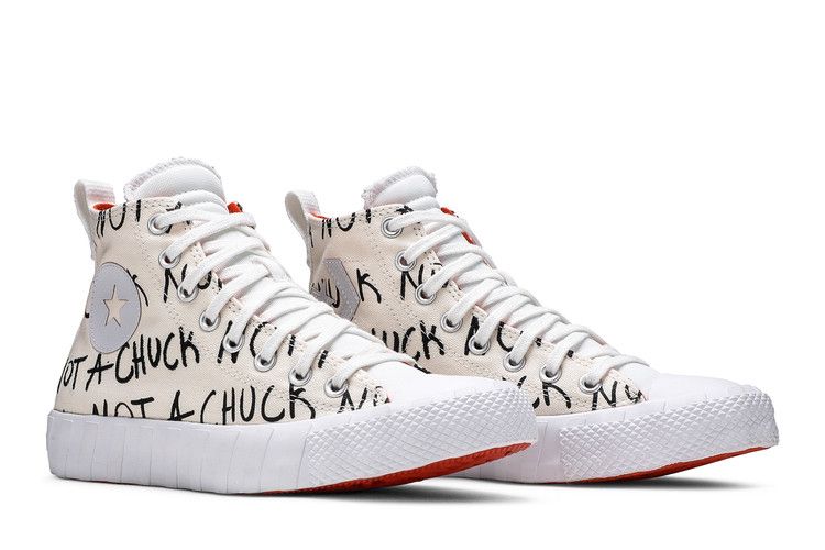Kids' Sneakers Converse UNT1TL3D Hi Not a Chuck White (GS) Egret/White-Bold Mandarin