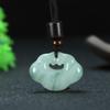 Tianshan Jade Cloud Lock Pendant: Xinjiang Golden Silk & White Jade Ruyi Amulet for Men and Women