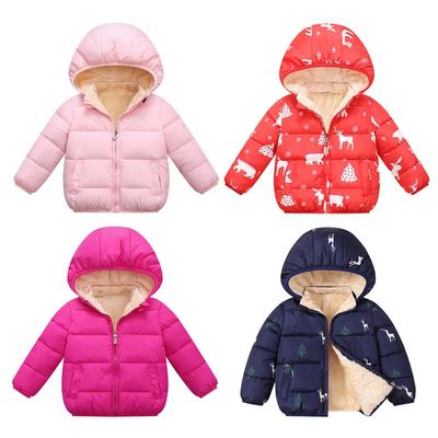 Baby Padded Jacket Children Velvet Warm Cotton-padded Jacket for Boys and Girls