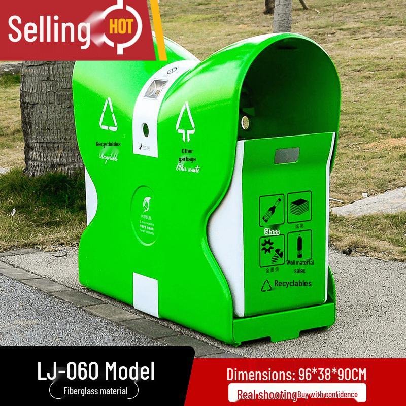 Outdoor Dual Compartment Stainless Steel Waste Bin