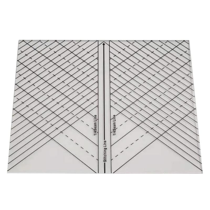 

Transparent Sew Straight Stencil Ruler Sewing Accurate 1/4 Seams for Easily Quilting Stitching Marking Tailor Supplies 1