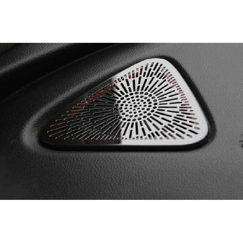 Console Dashboard Speaker Cover Trim For Chevrolet Malibu 2016-2021 Black Steel
