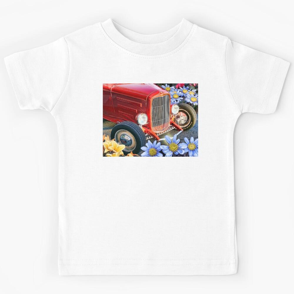 Red Hot Roadster Flower Power Kids T-Shirt 170