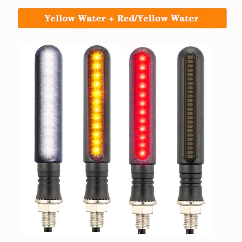Motorcycle LED Turn Signals Directional Indicators Flashing Rear Tail Brake Flasher Light Stop Signal Lights Motorcycle DRL Lamp