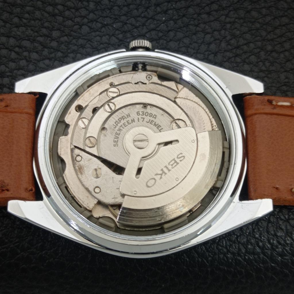 REFURBISHED VINTAGE SEIKO AUTOMATIC 6309A JAPAN MENS WHITE DIAL WATCH a442761-1