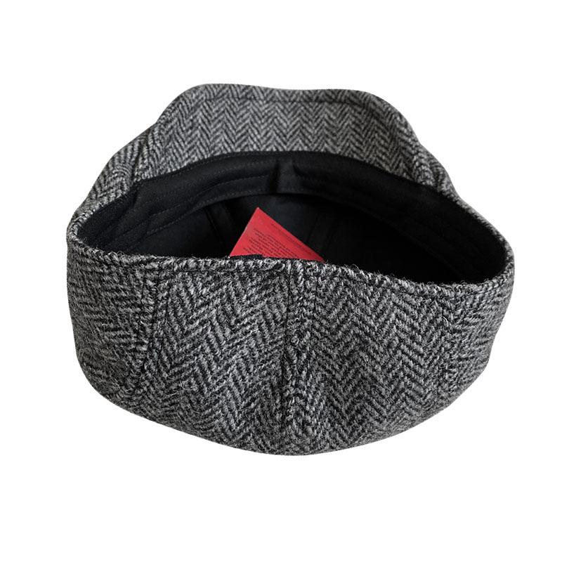 Оригінальний сертифікований чоловічий капелюх Harris Tweed - 100% чиста вовна, теплий, вітрозахисний, кепка-каченя, ретро, кепка-новинар, берет, британський стиль