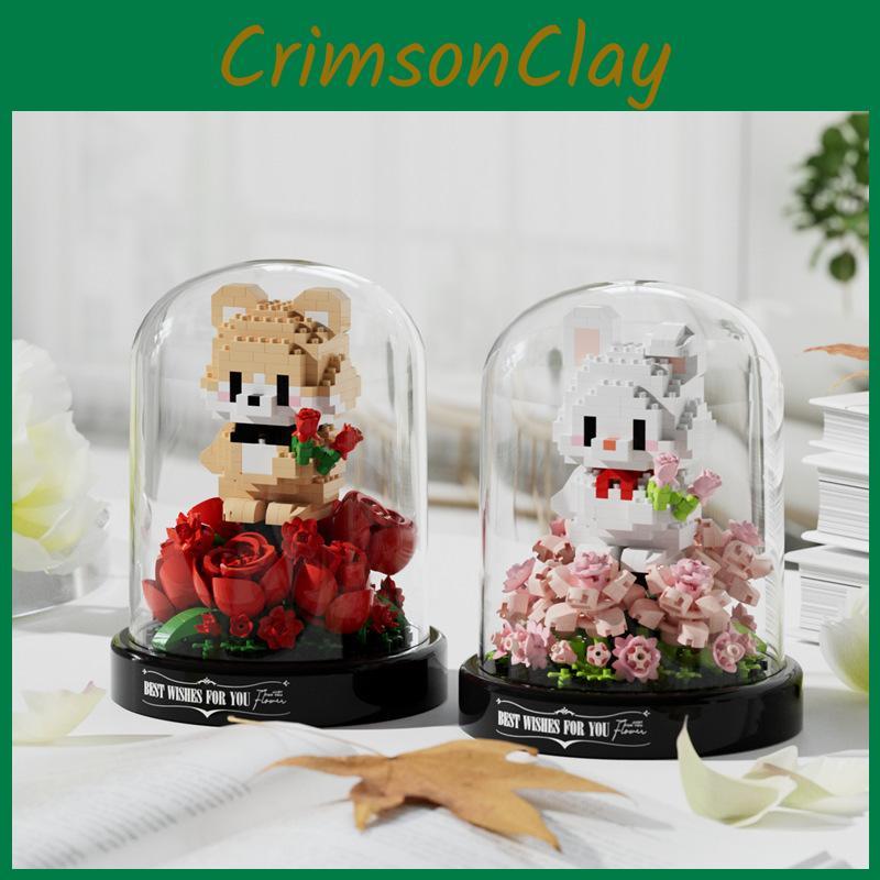 Creative Flower Bunny Animal Characters Building Blocks Set For Fun Children