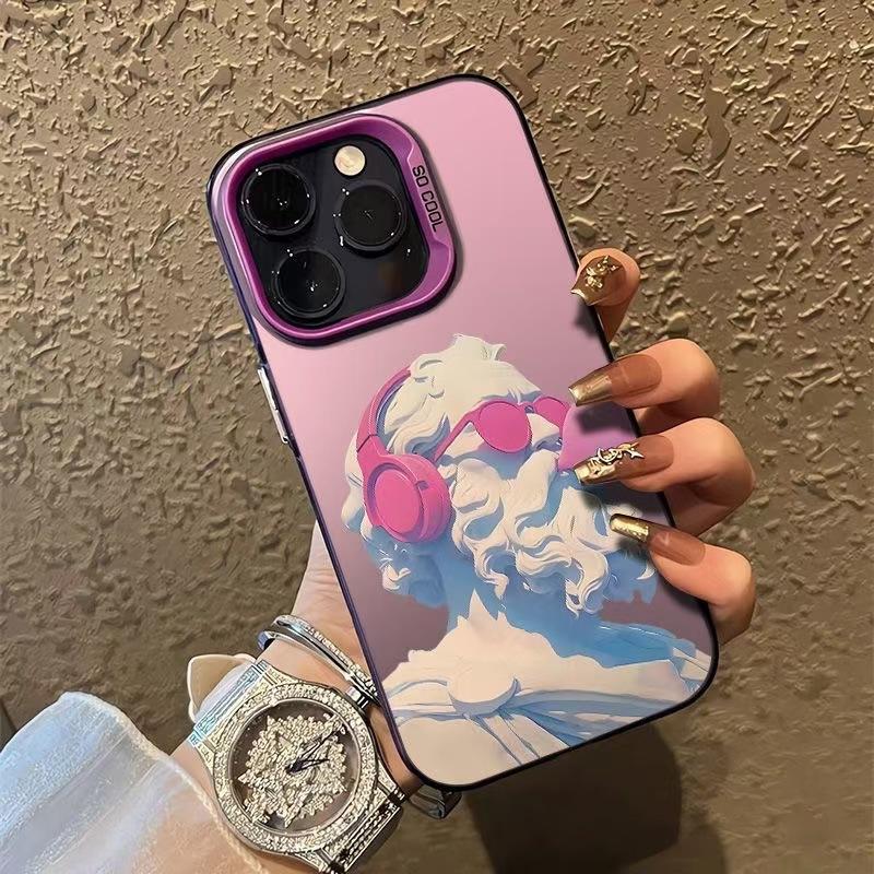 Personality statue applies to Apple 16Promax mobile phone case iPhone15Pro funny 14Pro creative 17 new models