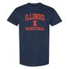Illinois Arch Logo Basketball T-Shirt - Navy