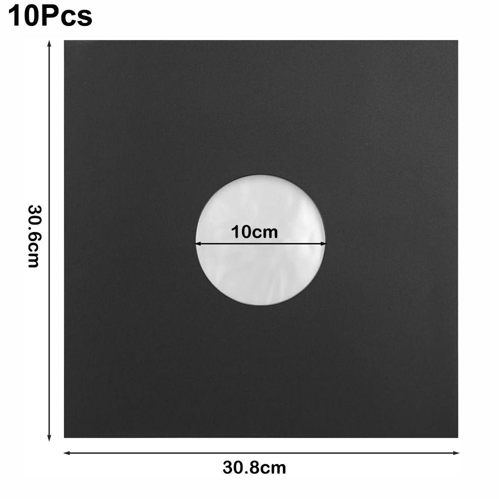

New 7/10/12 Inch Vinyl Record Storage Sleeves With Poly-lined Anti-static Kraft Paper Bags Black Inner Sleeves Protector 10pcs 7inch