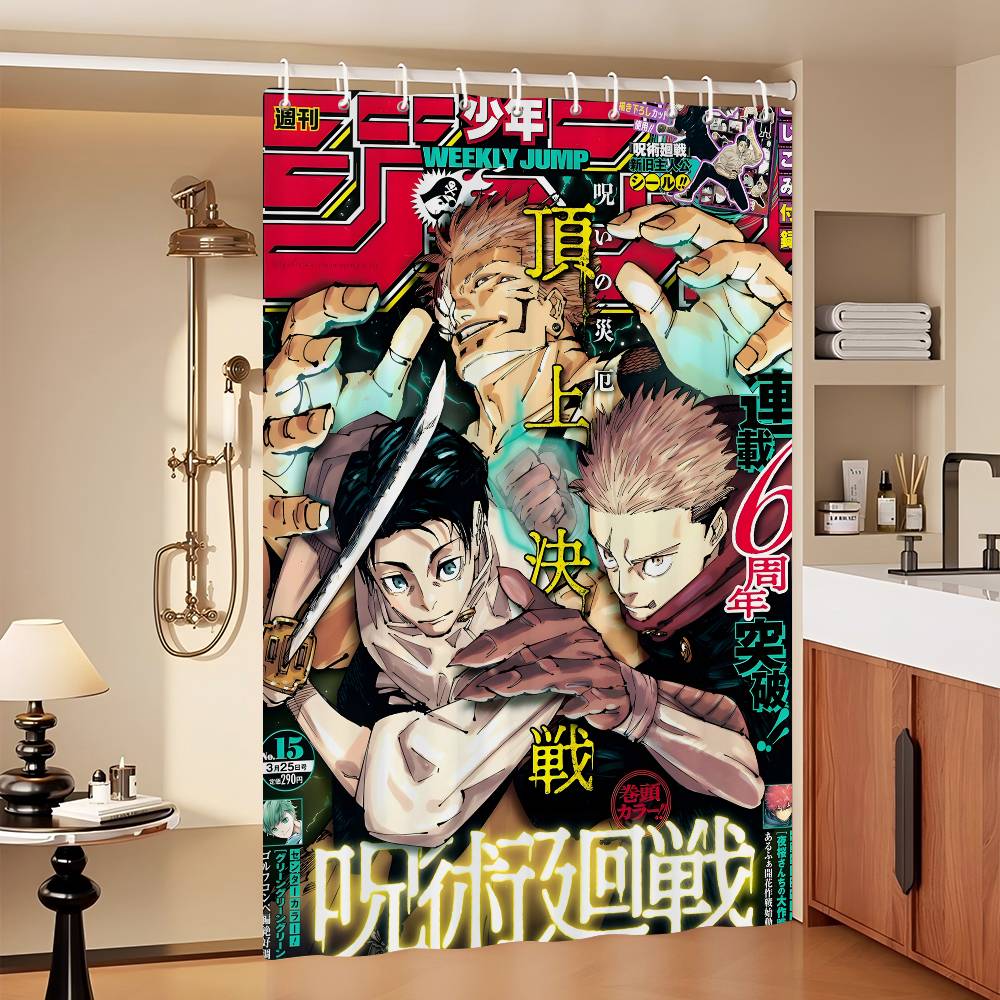 J-Jujutsues Japan Anime K-Kaisenes Waterproof Fabric Shower Curtain Bathroom Decoration Curtain Home Shower Curtain