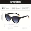 INS Vintage Cat Eye Sunglasses Women Flower Frame Gradient Sun Glasses Female Brand Designer Retro Shades Fashion Oculos De Sol