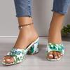 Fashion Summer 2024 New High-heeled One-line Fish Mouth Sandals Fashion Casual Wear Women Sandals  Slippers  Designer Sandals