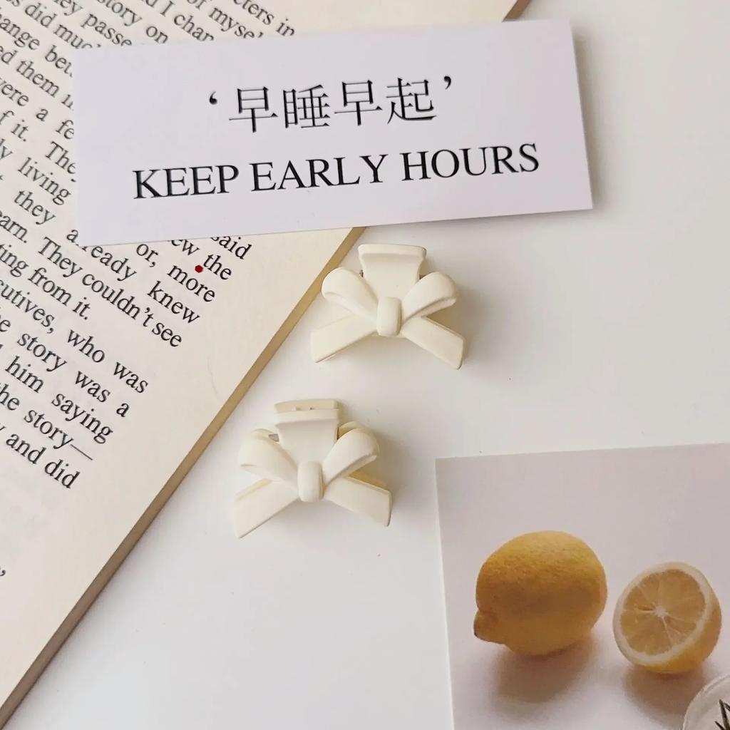 2pc Lovely Small Bow Hair Claw Clips for Women Girls Kids Children Hairpin Headband for Hair Washface Accessories Headwear