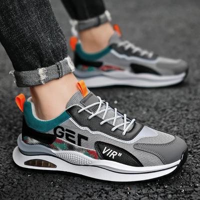 Gray Sneakers Casual Luxury Men Shoes High Quality Summer Man 2025 Mesh Platform Outdoor Walking Fashion Designer Tennis Sports