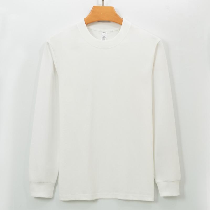 Men Thick Solid Long Sleeve Crew Neck Casual Bottoming T Shirt