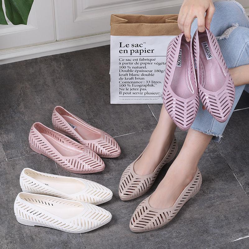 New Four Seasons Shoes Women's Shallow Sandals Women's Anti Slip Outing Student Casual Single Shoes Women