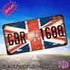 GBR Union Jack London Bus Vintage D Flat Aluminum Metal Tin Sign for Retro Car Wall Decor Bar Garage Man Cave