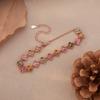 Classic Clover Natural Tourmaline Bracelet Women'S S925 Sterling Silver Plated 24K Gold Retro Gold Treasure Jewelry