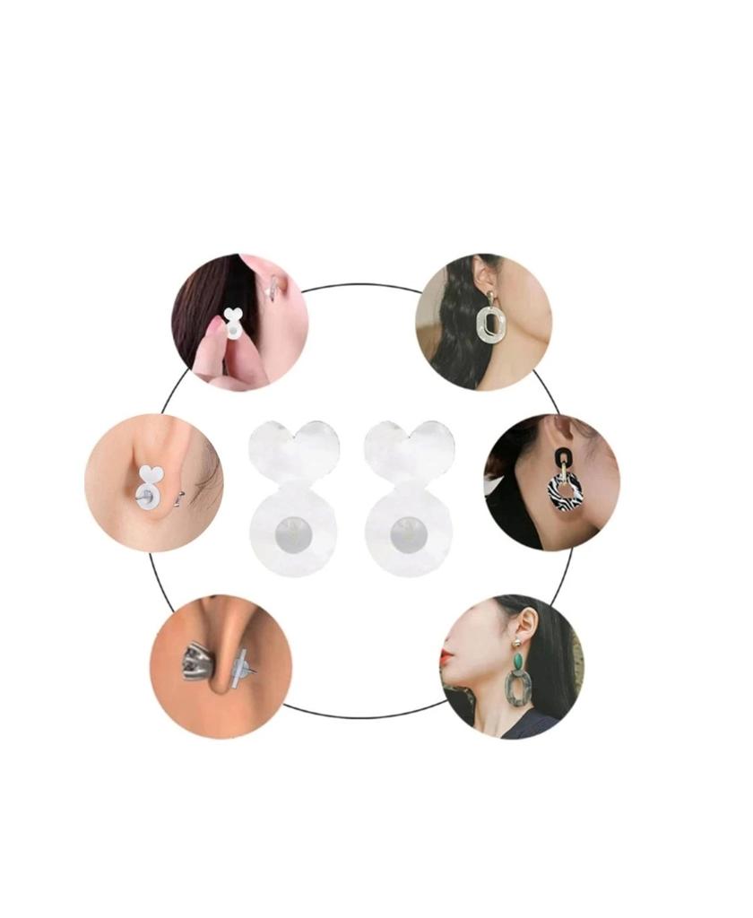 Rubber Earring Lifter Backs Replacements Plugs for DIY Droopy Heavy Stud Ears Jewelry Support Comfortable