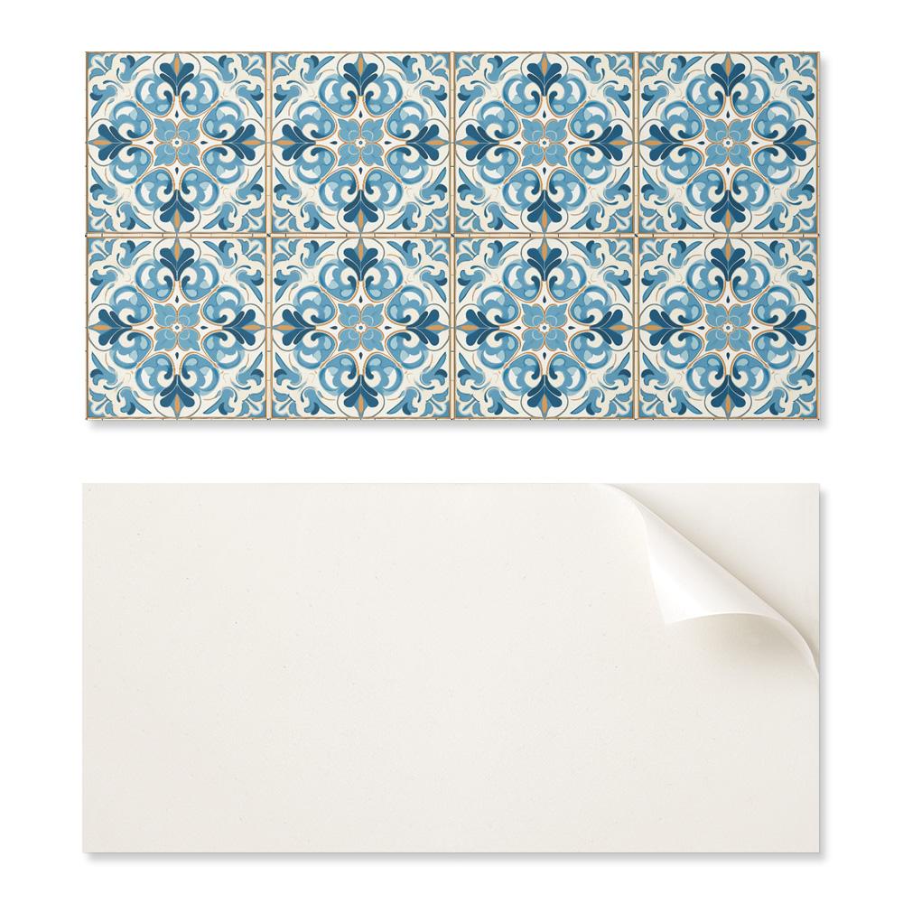 Self-Adhesive PVC Tile Pack Plant Pattern In Symmetry 6X60X30 Cm