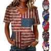 Shirts For Women Trendy V Neck T Shirts Casual Printed Blouse Tops For Women